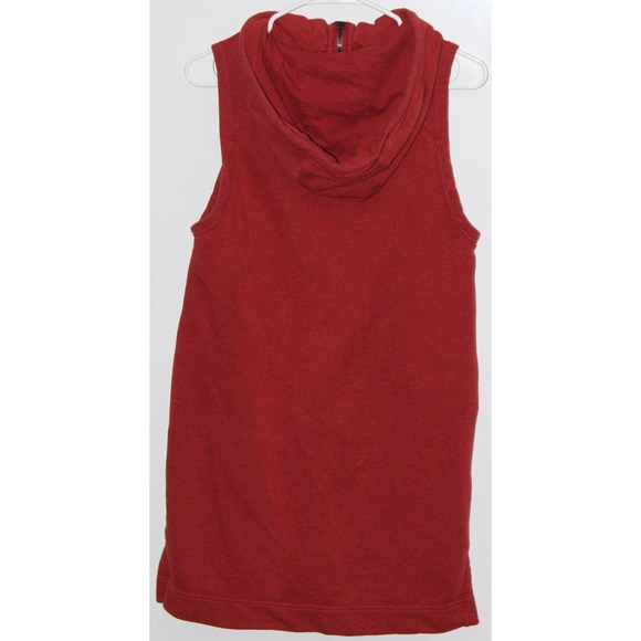Nike Women's Modern Full Zip Sport Casual Hooded Vest Burgundy Red Size Medium M - Picture 3 of 4